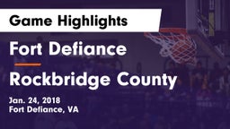 Fort Defiance  vs Rockbridge County  Game Highlights - Jan. 24, 2018