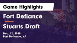 Fort Defiance  vs Stuarts Draft  Game Highlights - Dec. 12, 2018