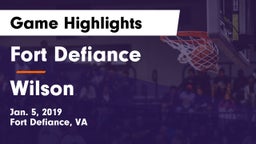 Fort Defiance  vs Wilson Game Highlights - Jan. 5, 2019