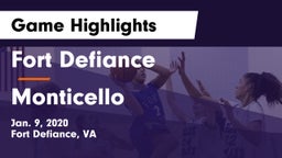 Fort Defiance  vs Monticello  Game Highlights - Jan. 9, 2020