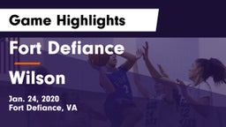 Fort Defiance  vs Wilson Game Highlights - Jan. 24, 2020