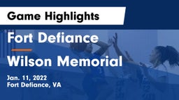 Fort Defiance  vs Wilson Memorial Game Highlights - Jan. 11, 2022