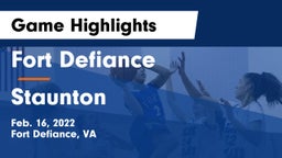 Fort Defiance  vs Staunton  Game Highlights - Feb. 16, 2022