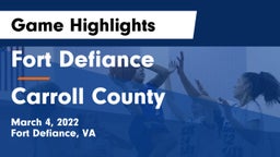 Fort Defiance  vs Carroll County  Game Highlights - March 4, 2022