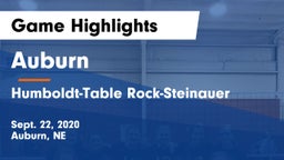 Auburn  vs Humboldt-Table Rock-Steinauer  Game Highlights - Sept. 22, 2020