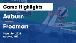 Auburn  vs Freeman  Game Highlights - Sept. 26, 2022