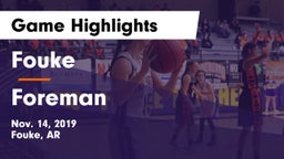 Fouke  vs Foreman  Game Highlights - Nov. 14, 2019