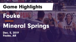 Fouke  vs Mineral Springs  Game Highlights - Dec. 5, 2019