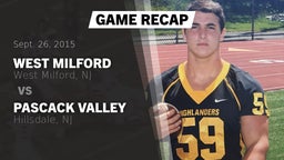 Recap: West Milford  vs. Pascack Valley  2015