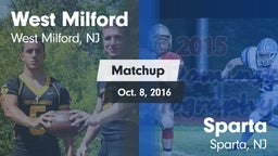 Matchup: West Milford High vs. Sparta  2016