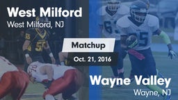 Matchup: West Milford High vs. Wayne Valley  2016