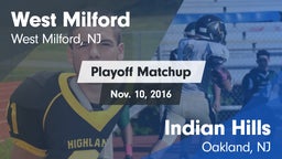 Matchup: West Milford High vs. Indian Hills  2016