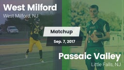 Matchup: West Milford High vs. Passaic Valley  2017