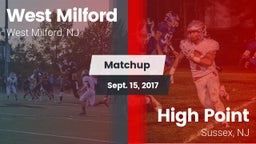 Matchup: West Milford High vs. High Point  2017