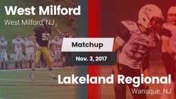 Matchup: West Milford High vs. Lakeland Regional  2017