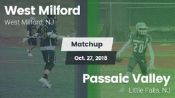 Matchup: West Milford High vs. Passaic Valley  2018