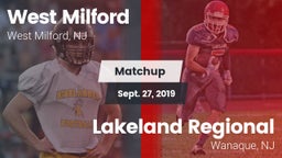Matchup: West Milford High vs. Lakeland Regional  2019