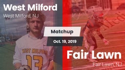 Matchup: West Milford High vs. Fair Lawn  2019