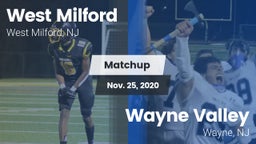 Matchup: West Milford High vs. Wayne Valley  2020