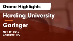 Harding University  vs Garinger  Game Highlights - Nov 19, 2016