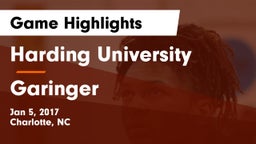 Harding University  vs Garinger  Game Highlights - Jan 5, 2017