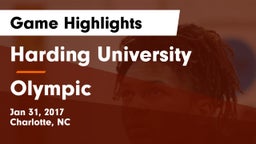 Harding University  vs Olympic  Game Highlights - Jan 31, 2017