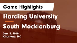 Harding University  vs South Mecklenburg  Game Highlights - Jan. 5, 2018