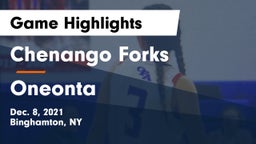 Chenango Forks  vs Oneonta  Game Highlights - Dec. 8, 2021