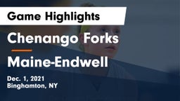 Chenango Forks  vs Maine-Endwell  Game Highlights - Dec. 1, 2021