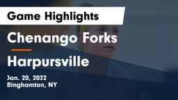 Chenango Forks  vs Harpursville  Game Highlights - Jan. 20, 2022