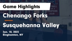 Chenango Forks  vs Susquehanna Valley  Game Highlights - Jan. 18, 2023