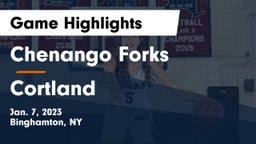 Chenango Forks  vs Cortland  Game Highlights - Jan. 7, 2023