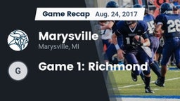 Recap: Marysville  vs. Game 1: Richmond 2017