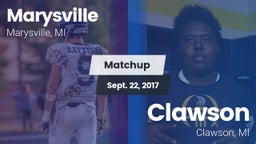 Matchup: Marysville High vs. Clawson  2017