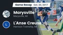 Recap: Marysville  vs. L'Anse Creuse  2017