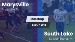 Matchup: Marysville High vs. South Lake  2018