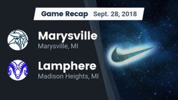 Recap: Marysville  vs. Lamphere  2018