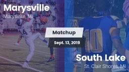 Matchup: Marysville High vs. South Lake  2019