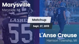 Matchup: Marysville High vs. L'Anse Creuse  2019