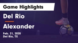 Del Rio  vs Alexander  Game Highlights - Feb. 21, 2020