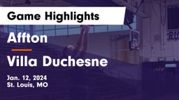 Affton  vs Villa Duchesne  Game Highlights - Jan. 12, 2024