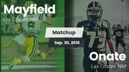 Matchup: Mayfield  vs. Onate  2016