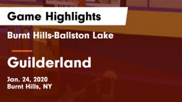 Burnt Hills-Ballston Lake  vs Guilderland  Game Highlights - Jan. 24, 2020