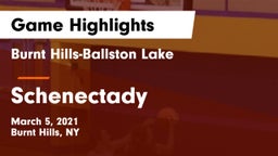 Burnt Hills-Ballston Lake  vs Schenectady  Game Highlights - March 5, 2021