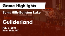 Burnt Hills-Ballston Lake  vs Guilderland  Game Highlights - Feb. 3, 2023