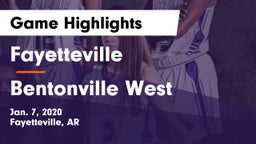 Fayetteville  vs Bentonville West  Game Highlights - Jan. 7, 2020