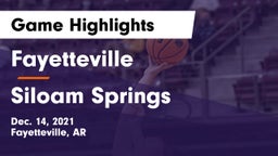 Fayetteville  vs Siloam Springs  Game Highlights - Dec. 14, 2021