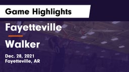 Fayetteville  vs Walker  Game Highlights - Dec. 28, 2021