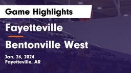 Fayetteville  vs Bentonville West  Game Highlights - Jan. 26, 2024