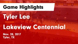 Tyler Lee  vs Lakeview Centennial  Game Highlights - Nov. 28, 2017